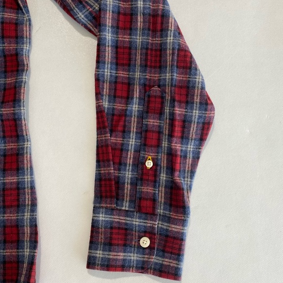NEW- Mens North Country Long Sleeve Button Down Shirt PortugeseFlannel Red - Picture 3 of 9